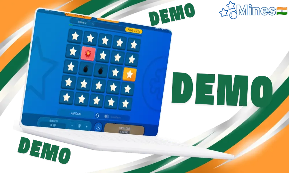 Play the demo mod Mines Game in India
