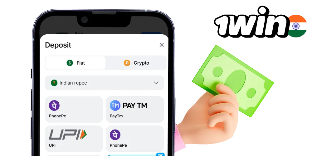 Payments for Indiands at 1win App